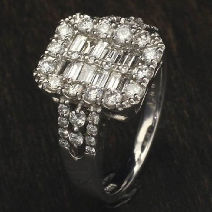 楽天市場】Ptダイヤリング ダイヤモンドリング プラチナリング 1