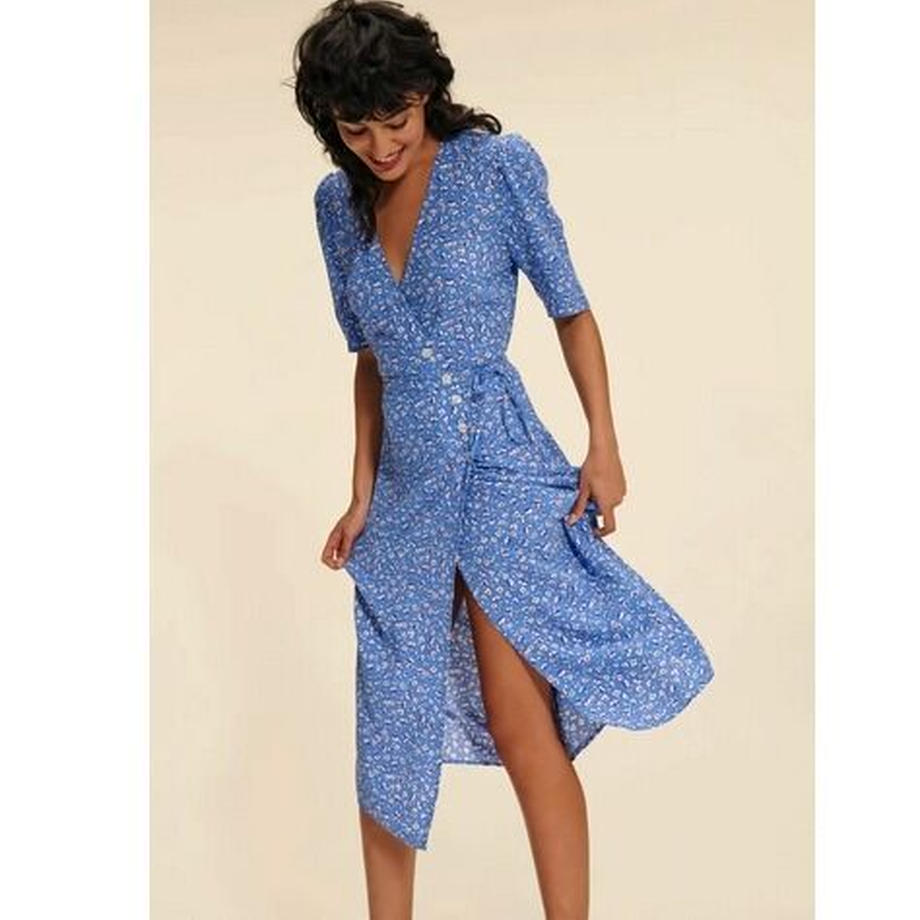 Rouje Paris GABIN カシュクール ワンピース ドットブラック34