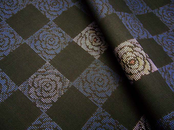 楽天市場】秋名バラ 本場 大島紬 反物 奄美 手織り 純泥藍秋名バラ