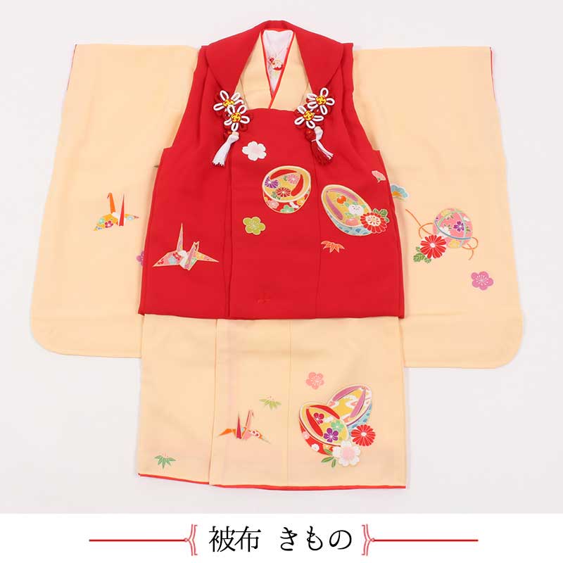 七五三 3歳 特選 着物 フルセット 販売 被布コート正絹 女の子 購入 