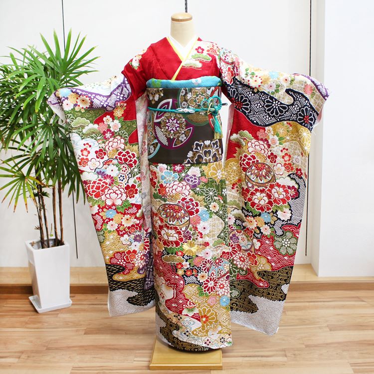 楽天市場】振袖 正絹 新品 仮絵羽 生地 単品 正絹 未仕立て品 紫