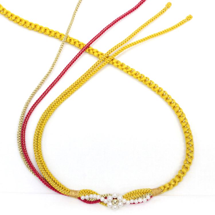 帯締め 振袖使道 成人栄典 黄 構造ひも パール検察 装飾性好運 レッド おあし おびじめ 和装 お召物 Upntabasco Edu Mx