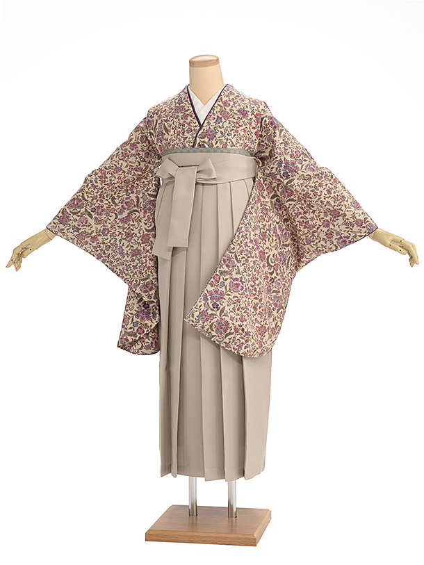 楽天市場】卒業式 袴 レンタル A157 紅一点 水色百合×ベージュ袴 卒業