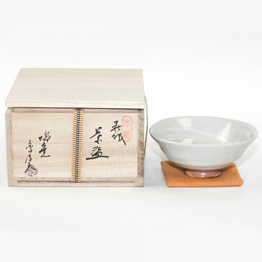 萩焼 茶碗 萩城 陶焔作 楽天市場】【中古】山口県 萩城窯 吉村陶焔作 萩焼茶碗 茶道具