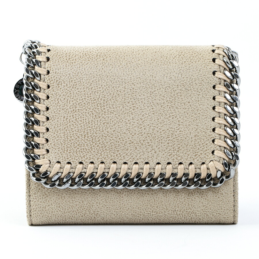 ステラマッカートニー 431000 W9132 FALABELLA ファラベラ 三つ折り財布 ベージュ レディース 箱付 #32845YR