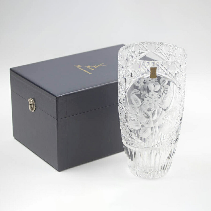 SAINT LOUIS サンルイ フラワーベース 花瓶 クリスタル ブルー SAINT LOUIS サンルイ フラワーベース 花瓶 クリスタル ブルー