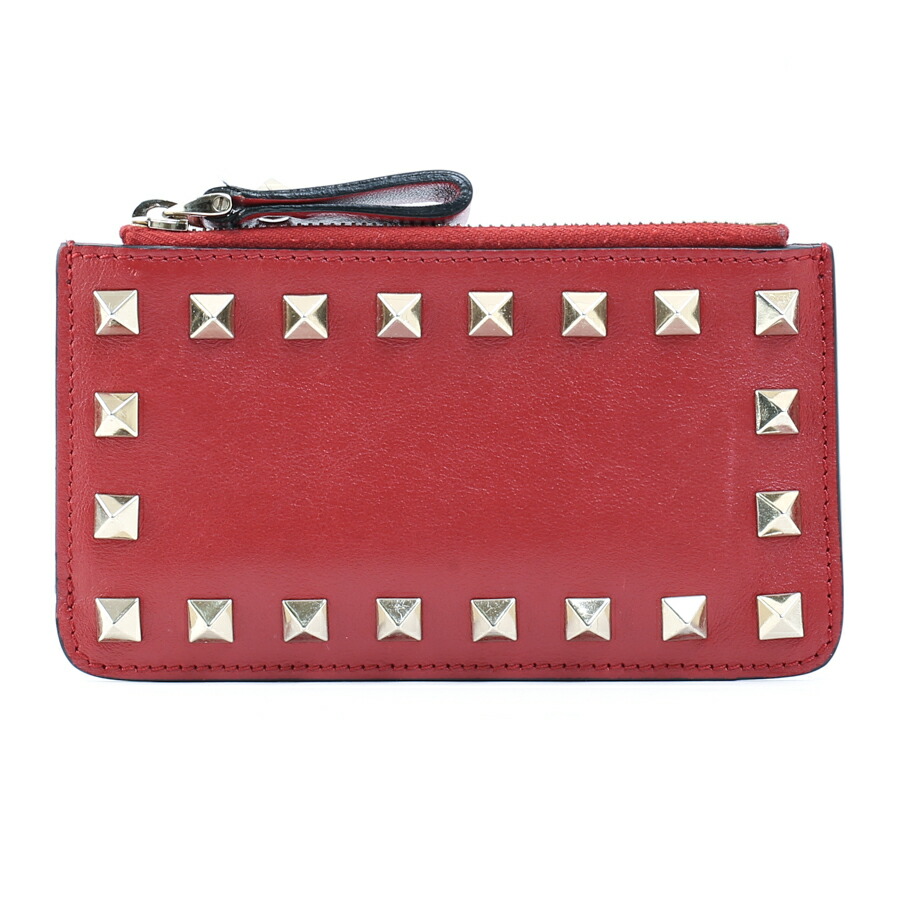 【関税送料込】Valentino 小銭入れ レザーコインケース レッド 希少！ VALENTINO バレンティノ コインケース 小銭入れ レッド