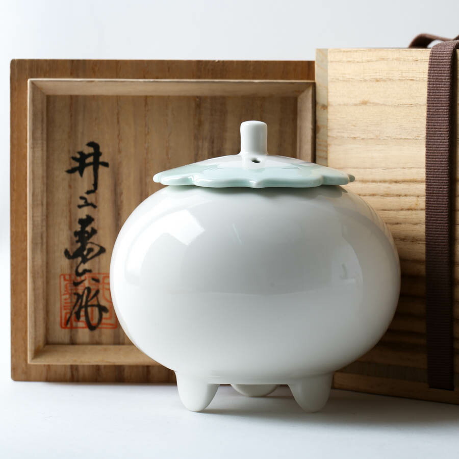 人間国宝・井上萬二／白磁 香炉