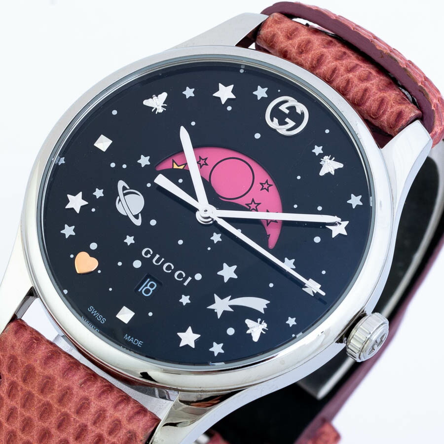 楽天市場】グッチ 126.5 Gタイムレス クオーツ デイト ダイヤベゼル