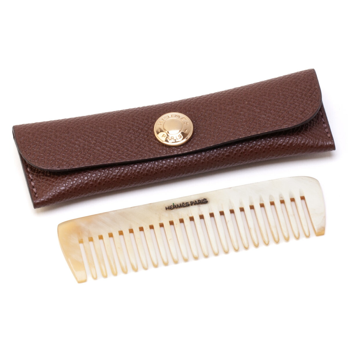 楽天市場】HERMES エルメス コーム 櫛 くし ケース付き バッファロー