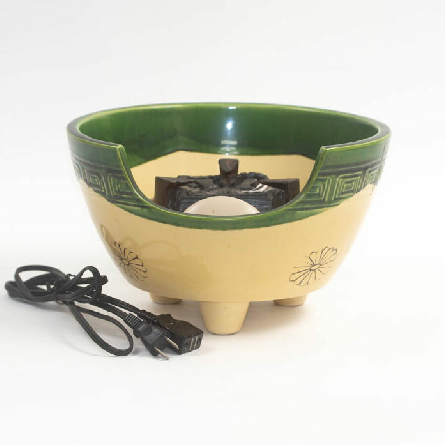 創巧 野々田製 織部 風炉型電熱器 茶道具 中古 #19756T