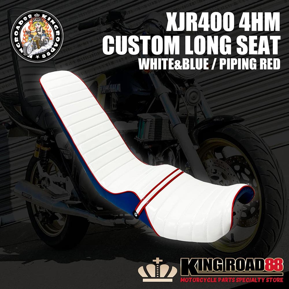 楽天市場】ヤマハ XJR400 前期 4HM ロングシート エナメル ホワイト パイピングレッド 三段シート 3段シート : King Road 88  楽天市場店