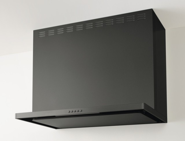 領域ボンネット クリナップ ZRS90ACK24FT(R/L) 間口90珊 シンプルスリムレンジフード テクスチャーブラック 上幕板付き添い人