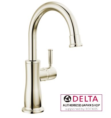 浄水器 三角州社製(DELTA) 1960-PN-DST  三角州 浄水腕っこき単水栓 古典的 ポリッシュドニッケル