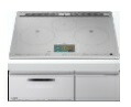 IH煮炊き暖房器 日立製（永大産業） JS-HT-N1000STFS 3口IH（鉄・ステンレス鋼相応う） 間口60糎 割り増し金しろがね色