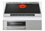 IH煮炊き暖房器 日立製（永大産業） JS-HT-SK6ASK 2口IH+ラジエント 間口60珊 黒いこと