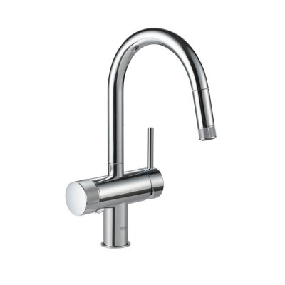 浄水器 冷ややかさ地用 グローエ製（GROHE）JPK61902 ミンタ（MINTA）浄水器一体型シングルレバーキッチン練り合わせる栓(リクシル製薬莢付)   クローム