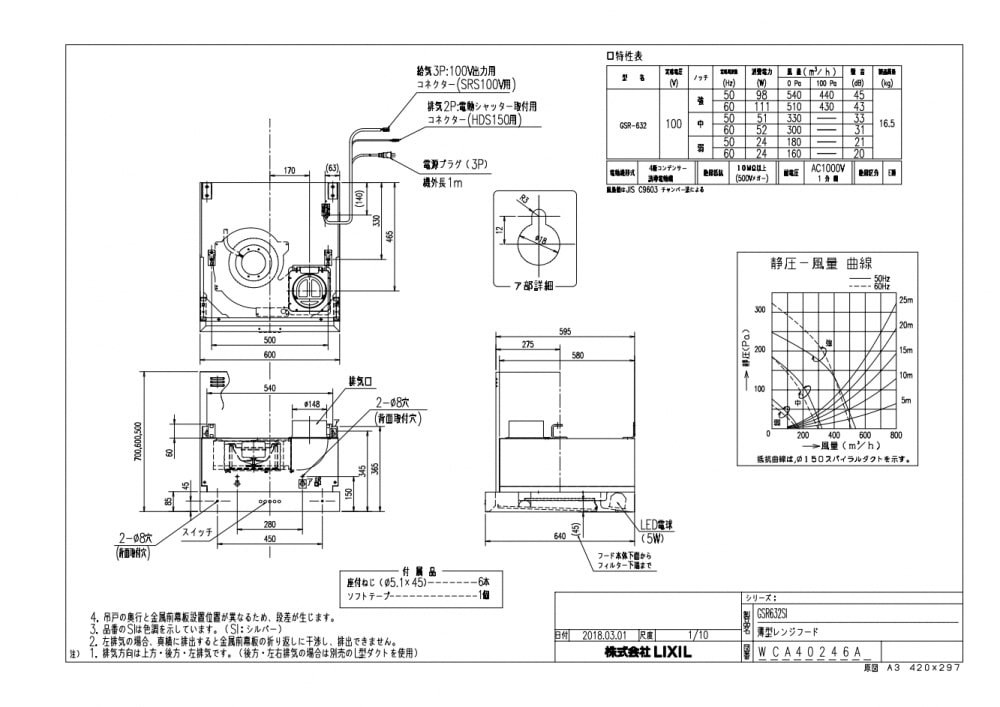 トップシークレット LIXIL レンジフード NBH-9387SI