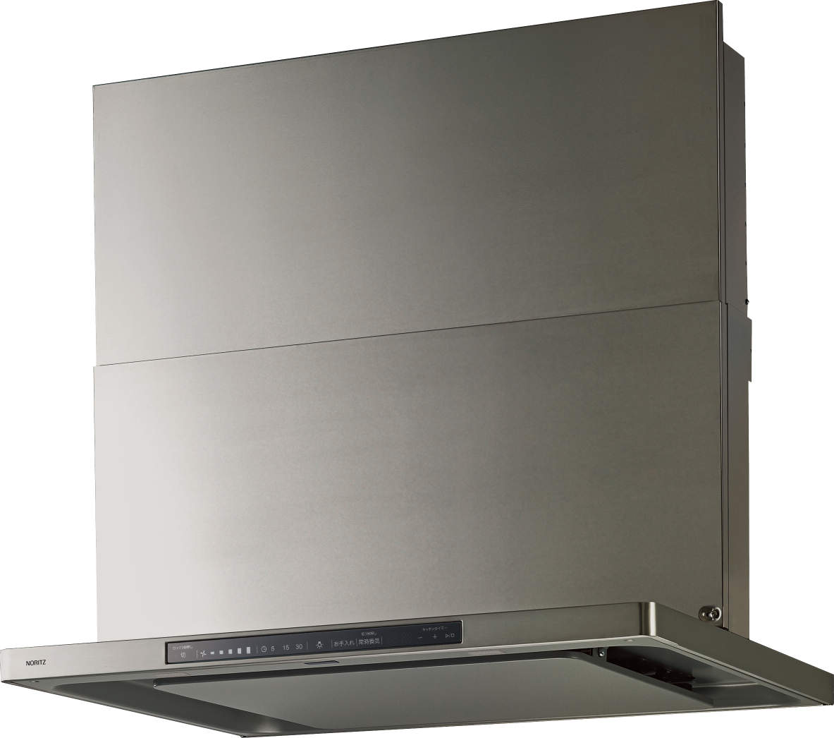 領域ボンネット  ノーリツ NFG7S27MSV Curara touch（クララ 手当たり）か細い型ノン水漉し 間口75珊 しろがね色 上幕板付き添い人