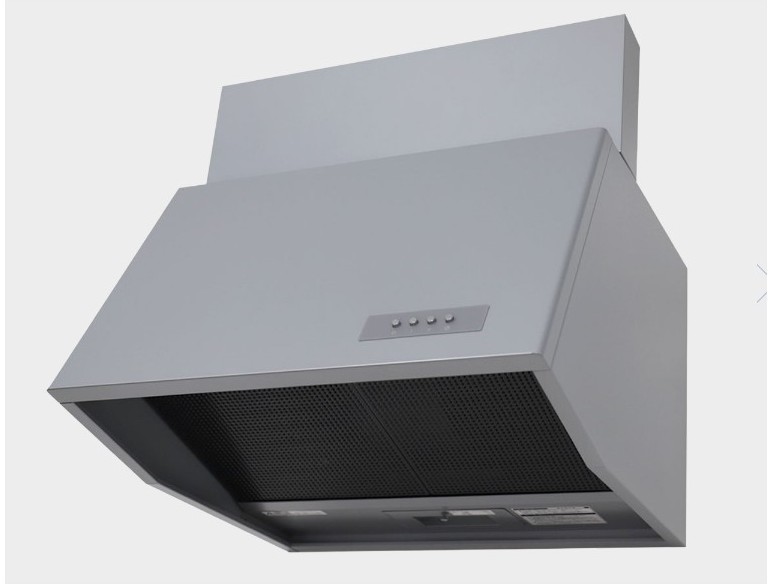 範囲ボンネット  ノーリツ NFG6B07SI 間口60糎 しろがね色 前幕板30糎 ブーツ型（シロッコファン）上幕板付き添い人