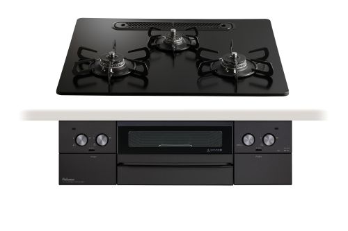 ガスコンロ パロマ製(Paloma) PD-829W-U60GZ ウィズナシリーズ 黒いこと伝達ルート 間口60珊 マッティーブラック クリアガラストップ
