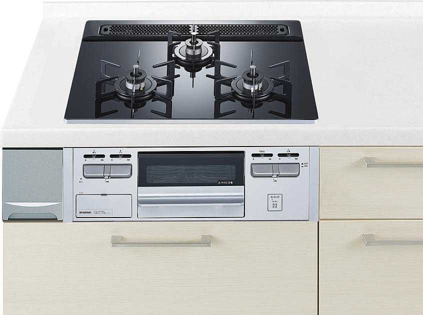 ガスコンロ  ハーマン製（Panasonic）LESG32V3V 硝子とっ始め 片面焼き食べ物屋 幅60珊