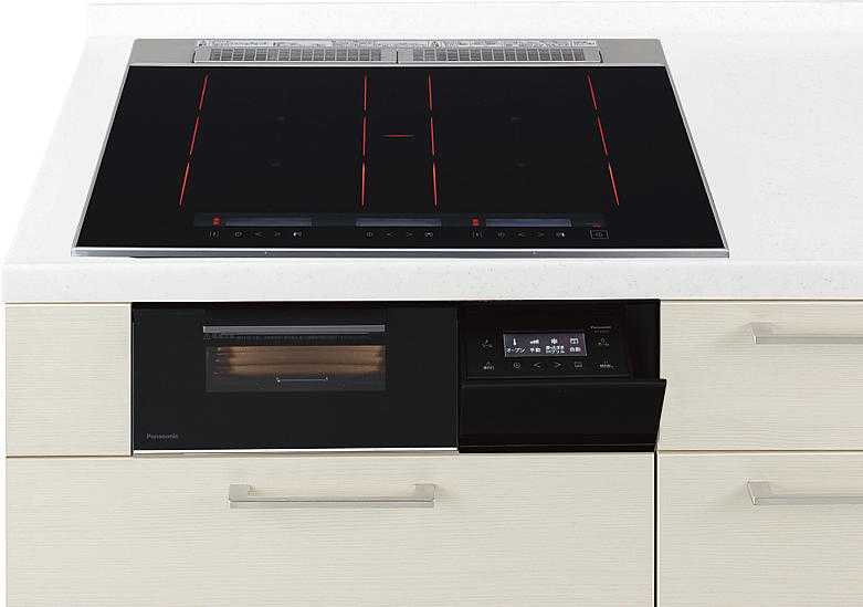 IH煮炊き暖房器  パナソニック製（Panasonic）JUGES1F7EK 間口75珊 3口IH 鉄・ステンレス鋼相応う S続きもの 黒いこと