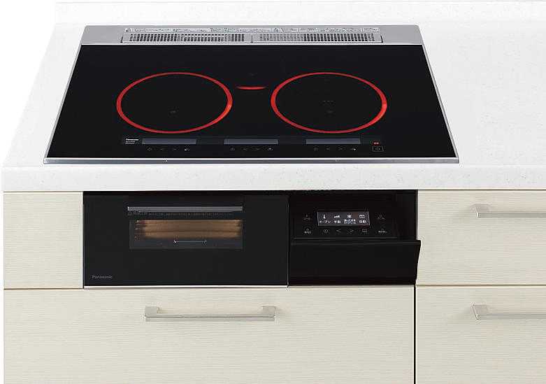 IH煮炊き暖房器  パナソニック製（Panasonic）JUGEA1M7EK 間口75糎 3口IH シングルオール金属元素相応う 黒いこと