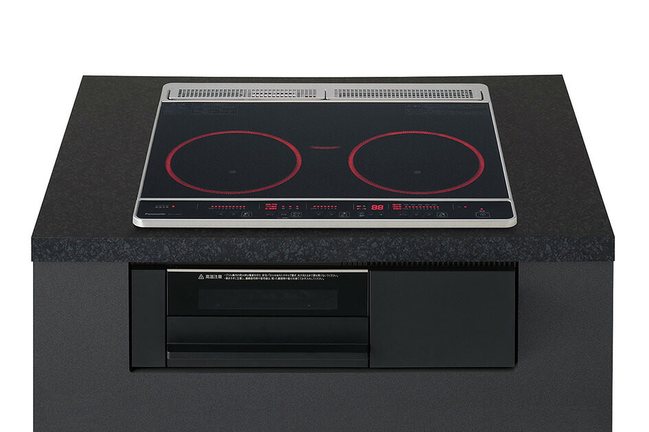 IH煮炊き暖房器  パナソニック製（Panasonic）KZ-F1T6XKT Fつづき物 3口IH 幅60糎 黒いこと