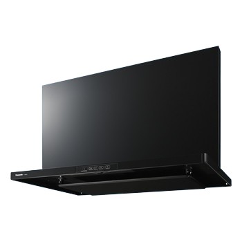 範囲ボンネット  Panasonic FY-9HGC5-K スマートスクエアフード  間口90糎  黒いこと 上幕板付き添い人