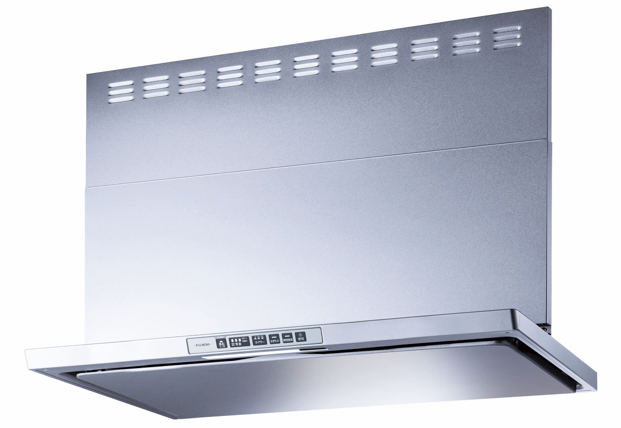 範囲ボンネット  富士工業製（Rinnai）LGR-3R-AP902SV 間口90糎 シルバーメタリック LGRつづき物 嚠喨たるボンネット 上幕板付き添い人