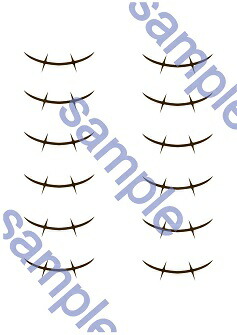 楽天市場 One Piece ワンピース ルフィ 顔の傷 コスプレ用タトゥーシール ｋｍｈ商会