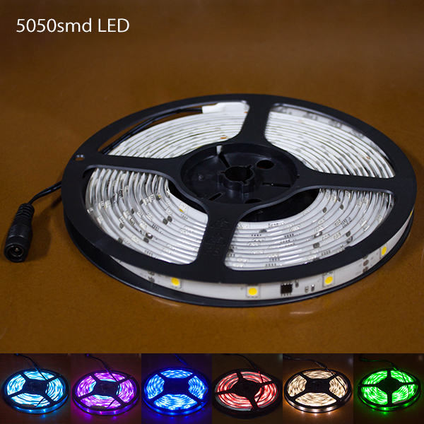 【楽天市場】LEDテープライト 流れるテープ 電源アダプタセット 防水 5m 150連 5050smd 単色 全6色 12V 白ベース テープ