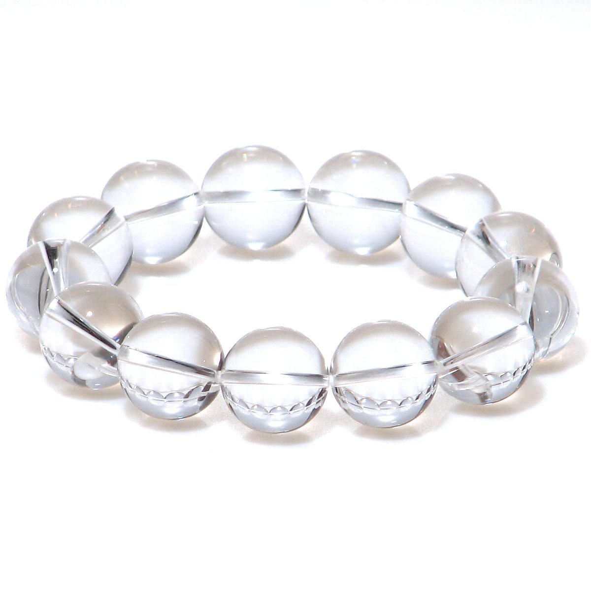 AAA 最大級 18mm ビッグ 水晶 ブレスレット 【4月 誕生石】 【16.5cm 18cm 20cm 22cm 】quartz クリスタル 浄化 健康 リズム ギフト 数珠 念珠 天然石 パワーストーン レディース メンズ ジュエリー アクセサリー 42,462円