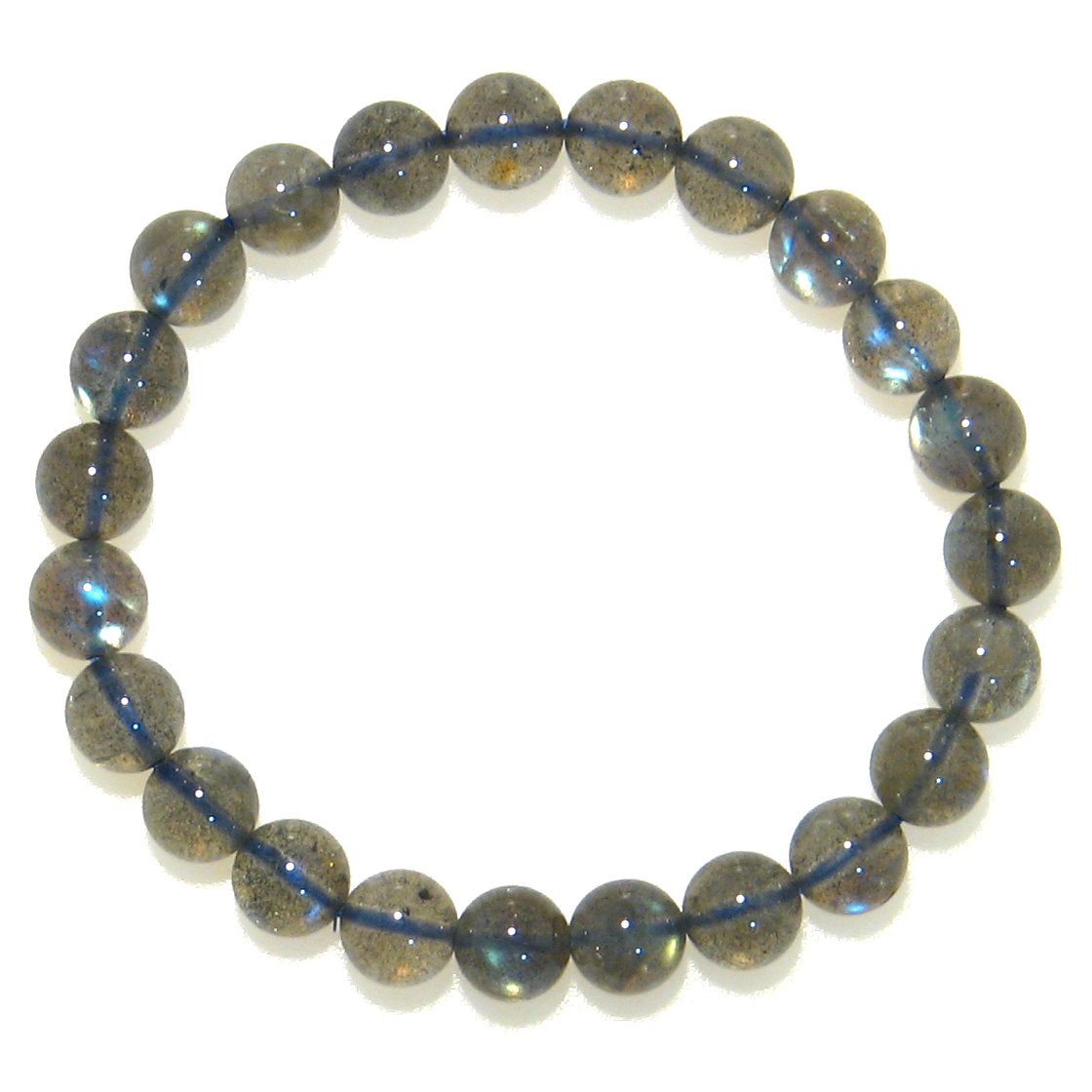 宝石級AAAグレード ラブラドライト 8mm ブルーシラー ブレスレット【15cm 16.5cm 18cm 20cm】癒し 銀河 直感力 天然石 数珠 アクセサリー ジュエリー メンズ レディース