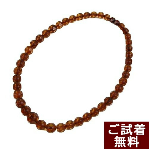 ＼4/15限定！全品P５倍＆最大20％OFFクーポン／琥珀 ネックレス チェリーレッドアンバー 赤 艶消し水玉 46cm バルト産 送料無料 琥珀屋 ハンドメイド 手作り パワーストーン 天然石 No 1012