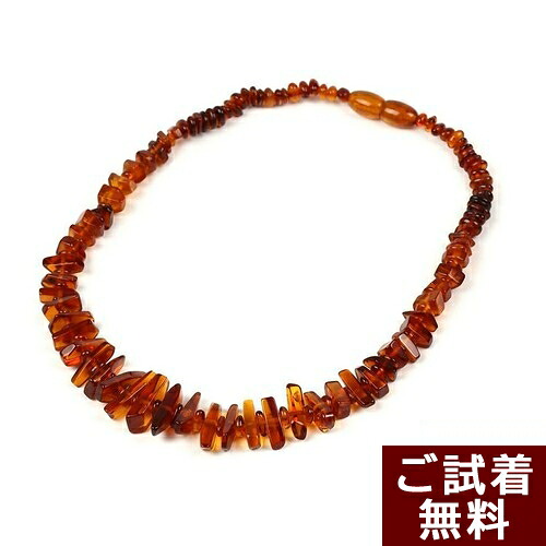 ＼4/15限定！全品P５倍＆最大20％OFFクーポン／琥珀 ネックレス イエローアンバー さざれ 円盤ビーズ 4角玉 43cm バルト産 琥珀屋 送料無料 ハンドメイド 手作り パワーストーン 天然石 No 1077