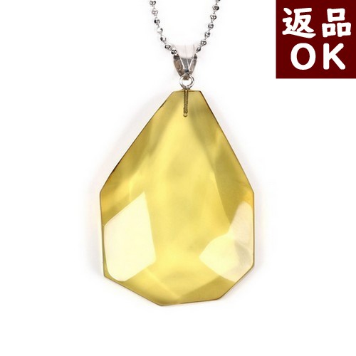 楽天市場】【全品ポイント5倍】琥珀 ペンダント トップ グリーン