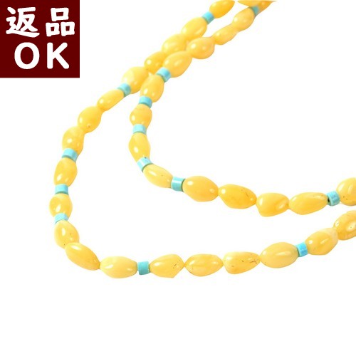 ＼最大25％OFFクーポン／琥珀 ネックレス ロイヤルアンバー 乳白琥珀 ターコイズ トルコ石 49cm 楕円 オーバル 人魚の涙 バルト産 送料無料 琥珀屋 ハンドメイド 手作り パワーストーン 天然石 No 2358