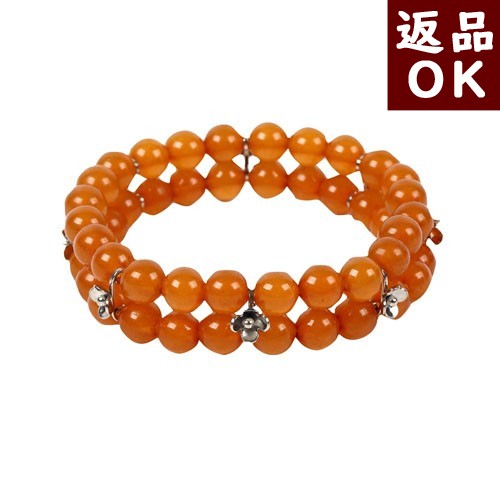 ＼4/15限定！全品P５倍＆最大20％OFFクーポン／琥珀 ブレスレット 腕輪 イエローアンバー 17cm ラウンド 丸玉 8mm シルバー バルト産 送料無料 琥珀屋 ハンドメイド 手作り パワーストーン 天然石 No 2591