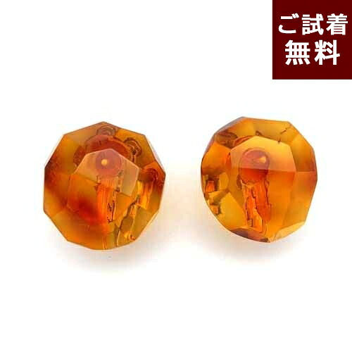 \最大30%OFFクーポン/琥珀 イヤリング 琥珀 ピアス 面カット フリーカット K18 スタッド イエローアンバー ハニー 黄色 バルト産 透明 クリアー 一点物 琥珀屋 No 3225 天然石 パワーストーン スクリューバック|琥珀屋 職人が創る琥珀ジュエリー