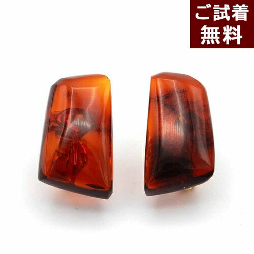 \最大30%OFFクーポン/琥珀 イヤリング 琥珀 ピアス スタッド チェリーレッドアンバー 赤色 ワインレッド 未処理 メキシコ産 長方形 変形 一点物 琥珀屋 No 3445 天然石 パワーストーン|琥珀屋 職人が創る琥珀ジュエリー