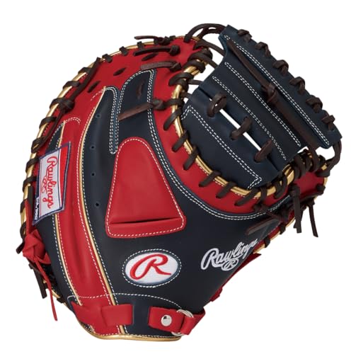 ローリングス(Rawlings) ベイスボール用 地球儀 軟式 HYPER TECH COLOR SYNC 捕手用 GR6HTC2AF 米国海軍/スカーレット 33in  右投用