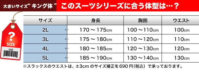 楽天市場 大きいサイズ 2つボタンビジネススーツ メンズ 秋冬 洗えるスラックス ブラック 濃紺 グレー ウエスト100cm 130cm 2l 5l 送料無料 キングサイズ 大きいサイズ専門店 Kokubo