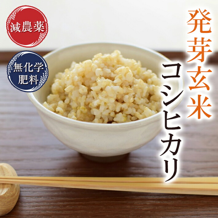 発芽玄米 コシヒカリ 5kg 無洗米<br>もっちりで甘く豊かな旨味<br>残留農薬ゼロ 特別栽培米<br>令和6年福井県産<br>食物繊維・ビタミンB群・GABA・ミネラルが豊富<br>アブシジン酸は検出されていません<br>フレッシュ真空パック 限定米<br>米・食味鑑定士認定米