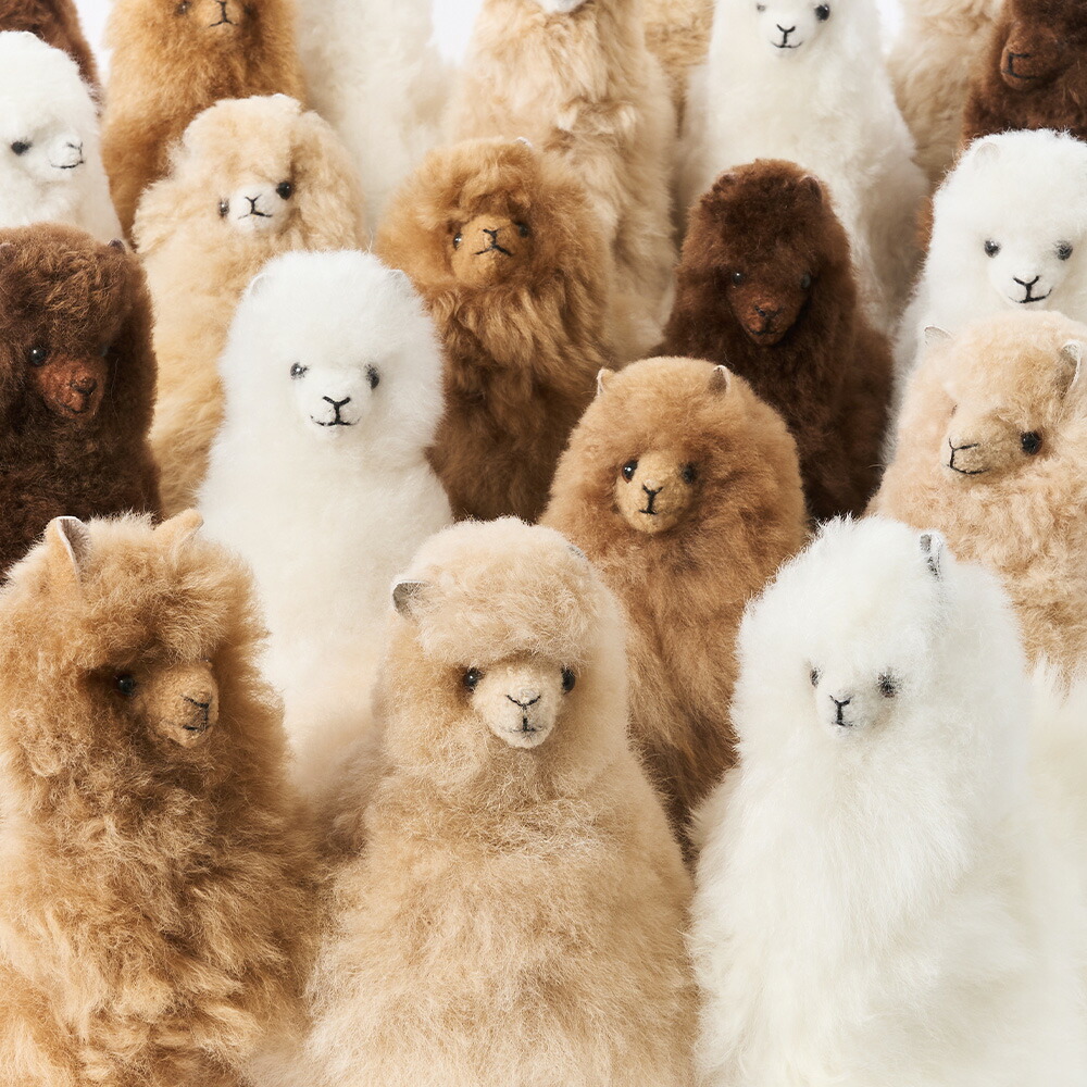卓越 Elvang アルパカ ぬいぐるみ ベビーアルパカ１００ 毛皮 可愛い 綺麗 ペルー 小サイズ 人形
