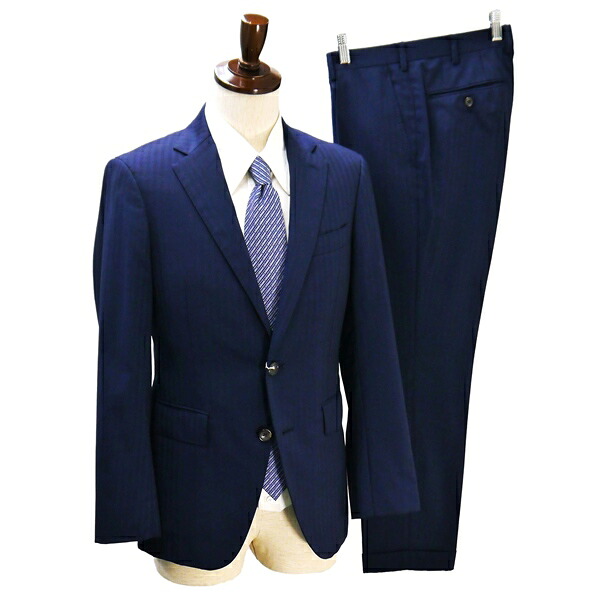 コムサメン LANIFICIO F.LLI CERRUTI 2つボタン シングルスーツ YA6 M ダークネイビー 濃紺色 春秋 合物 07-02SZ05 6NA041 【送料無料】【中古】【メンズビジネス】202601｜CODE STYLE
