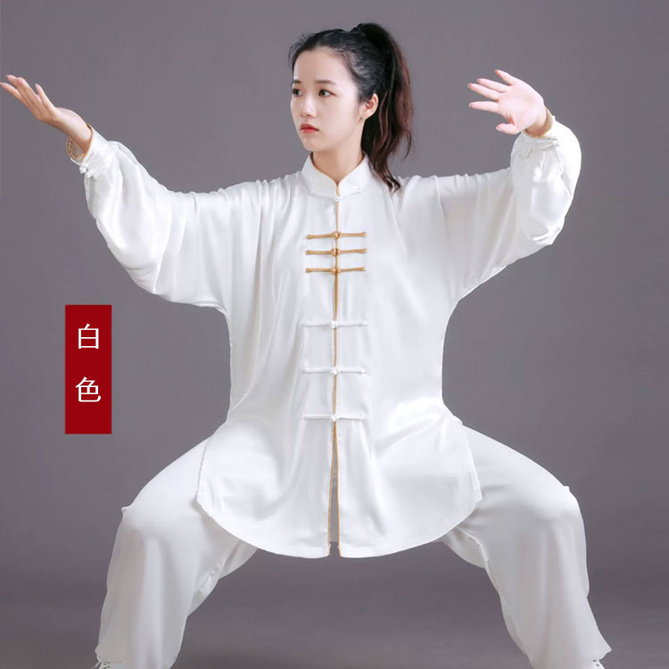 【1着限定在庫あり！XSサイズのみ！すぐに発送致します！！】白色精武弾力氷糸緞太極拳服　XSサイズ【送料無料】