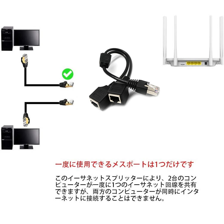 格安SALEスタート】 RJ45 LANネットワークスプリッタアダプタ 1 RJ45メス2 RJ45メスネットワークYスプリッタアダプタ LANコネクタ  qdtek.vn