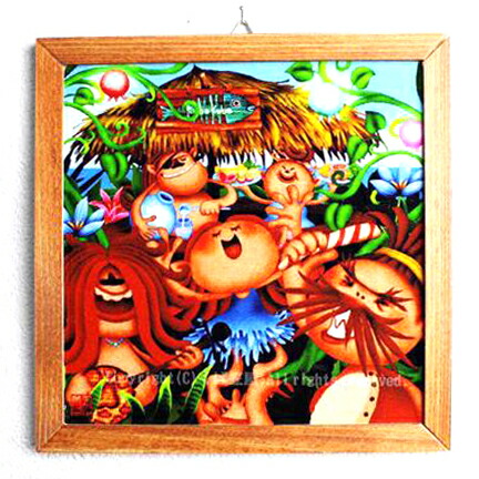 陶板画　絵画　壁掛け　アート　額縁　置物　インテリア　工芸品　美術品　A2968 ori_1-f-2.jpg